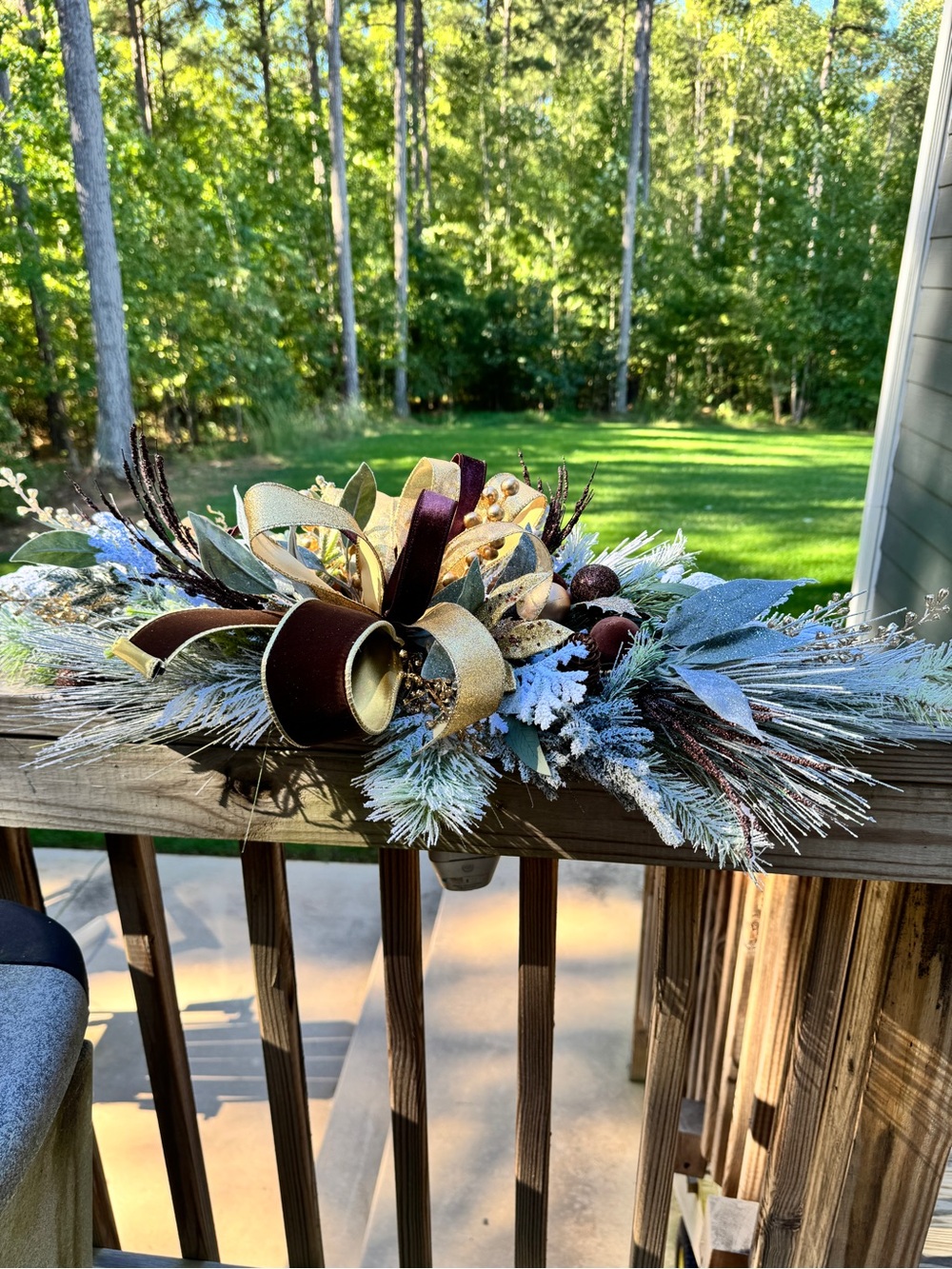 Chocolate & Gold Winter Centerpiece/Swag